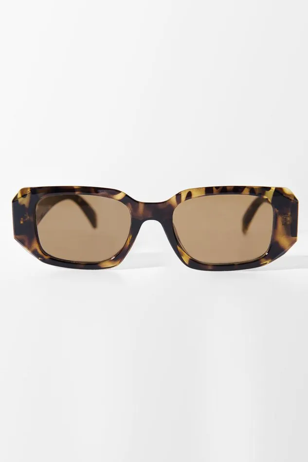 Women Bags Cupshe Sable Square Leopard Sunglasses Multicolor