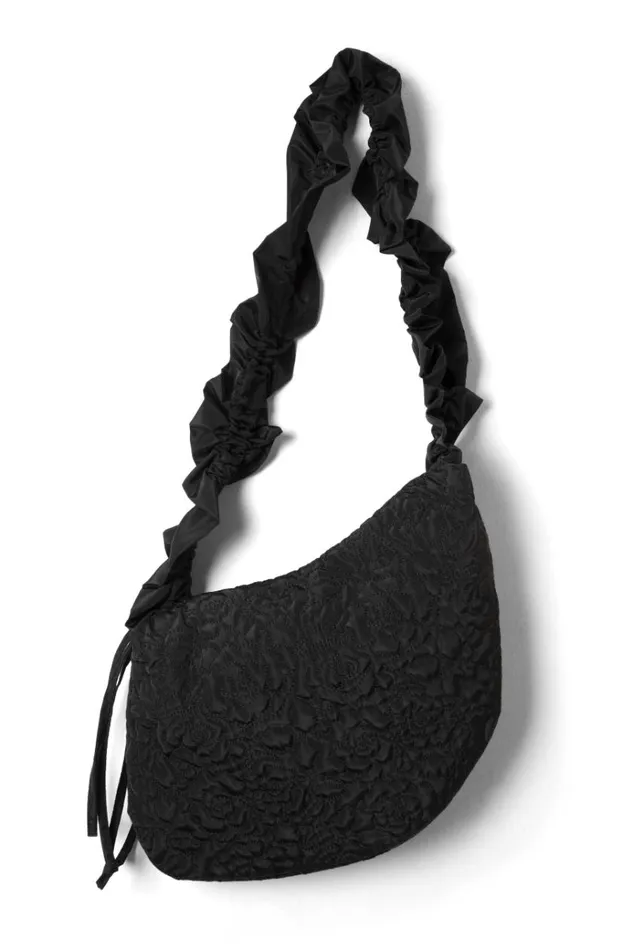 Women Bags Damson Madder Quilted Ruched Kidney Bag 8211 Black