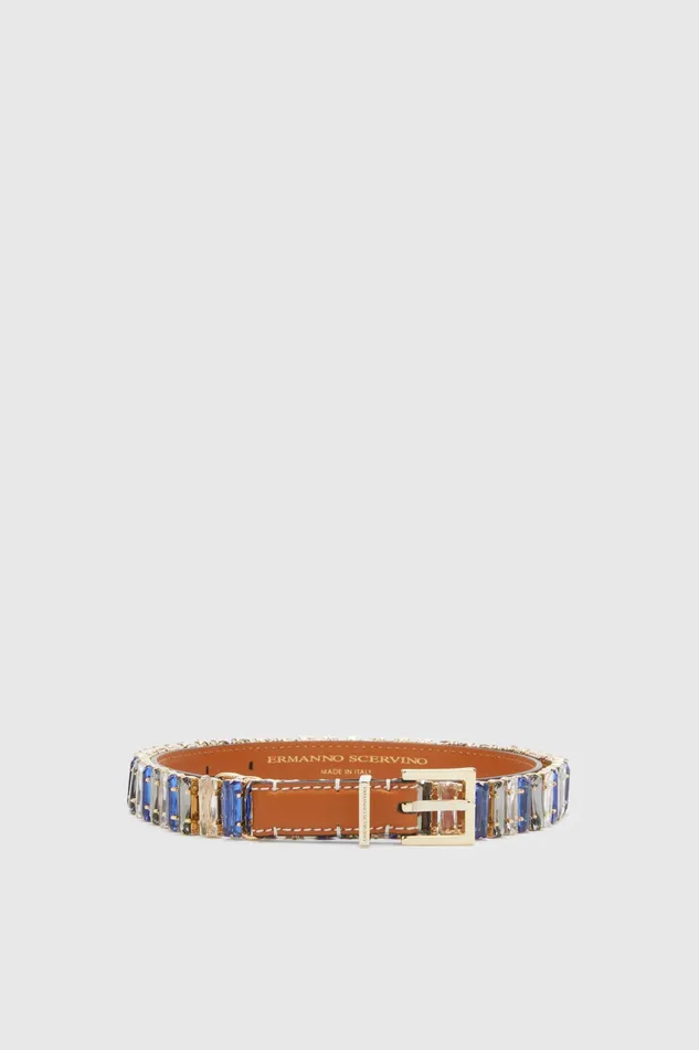 Women Belts Ermanno Scervino Belt With Multicoloured Stones