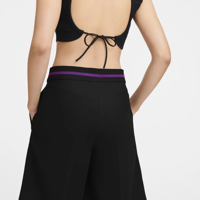 Women Bermuda Shorts Black Longchamp Trousers and Shorts