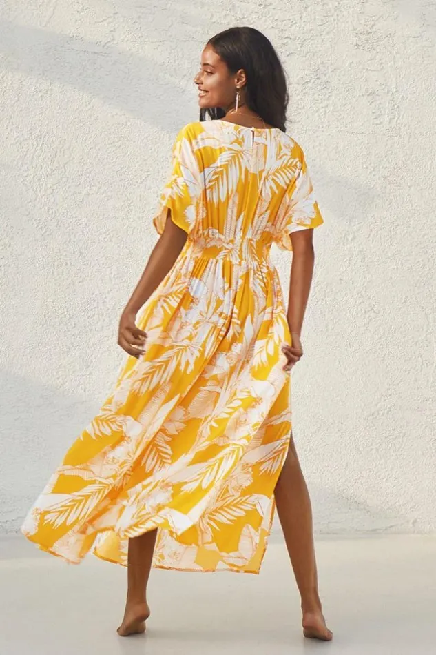 Women Best Sellers Dresses Cupshe Selena Yellow Floral Vneck Maxi Dress Yellow