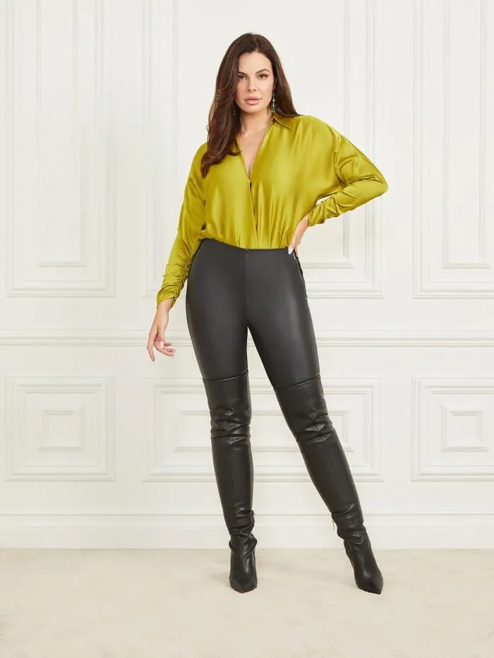 Women Beverly Bodysuit Chartreuse Shock Marciano Tops And Sweaters Women Beverly Bodysuit Chartreuse Shock Marciano Tops And Sweaters