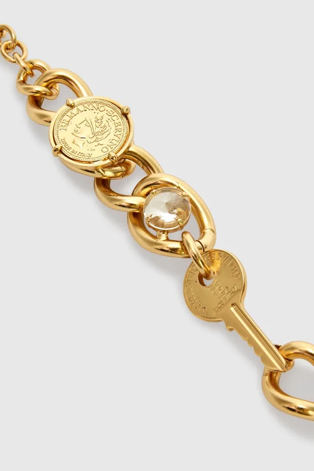 Women Bijoux Ermanno Scervino Gold Chain Bracelet With Charms 8211 Ermanno Scervino Gold