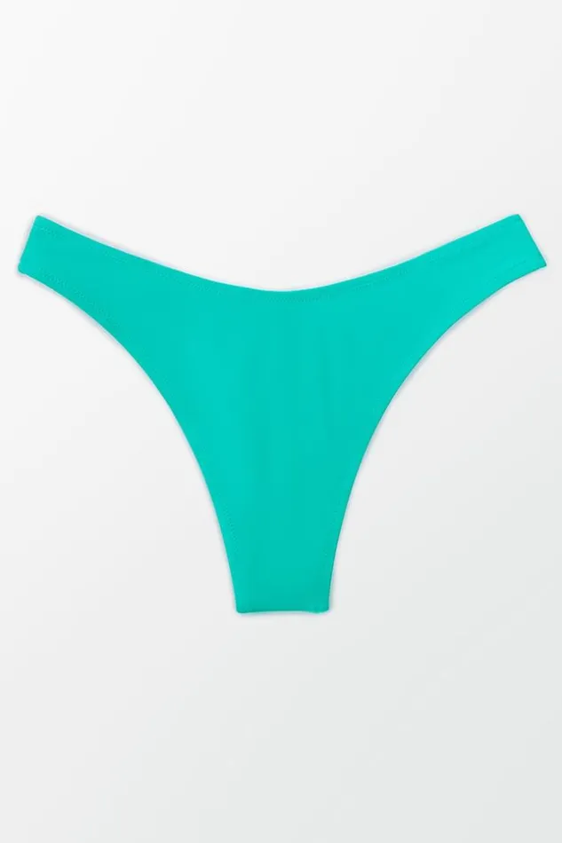 Women Bikini Bottoms Cupshe Amaya Low Waisted Bikini Bottom Green