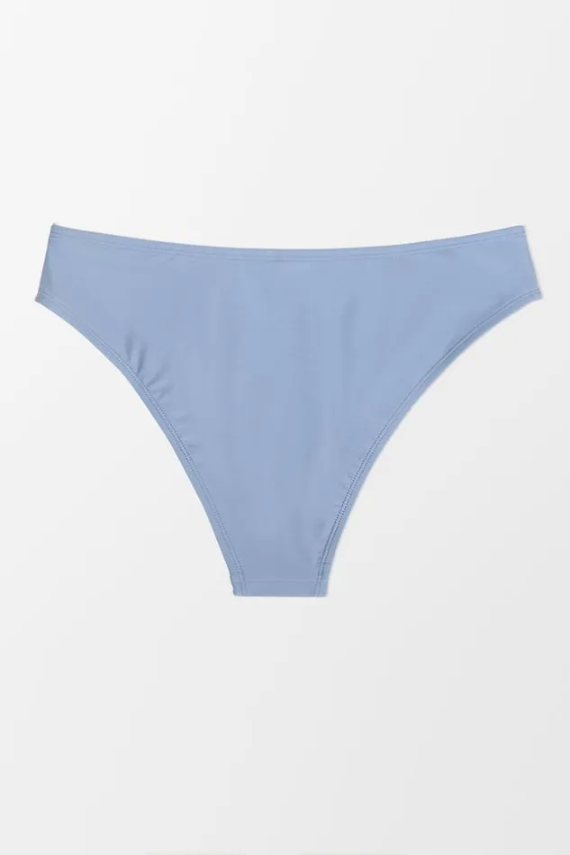 Women Bikini Bottoms Cupshe Ayla Blue Low Waisted Bikini Bottom Blue