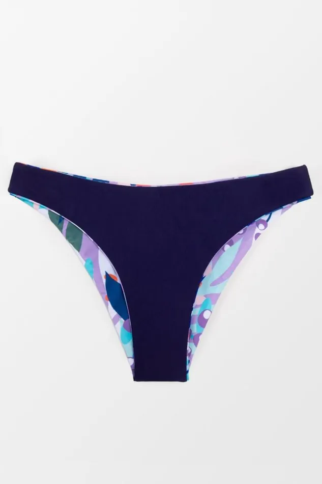 Women Bikini Bottoms Cupshe Barbara Reversible Low Waisted Bikini Bottom Multicolor
