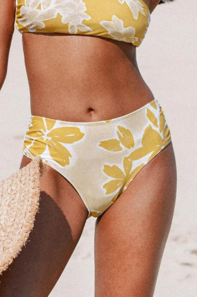 Women Bikini Bottoms Cupshe Delicate Expressions Side Shirred Mid Rise Bikini Bottom Multicolor Women Bikini Bottoms Cupshe Delicate Expressions Side Shirred Mid Rise Bikini Bottom Multicolor