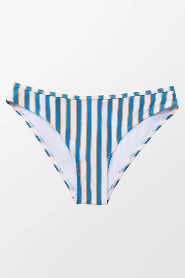 Women Bikini Bottoms Cupshe Juniper Striped Low Waisted Bikini Bottom Green