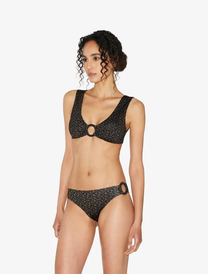 Women Bikinis La Perla Bralette Bikini Top In Dark Green And Black