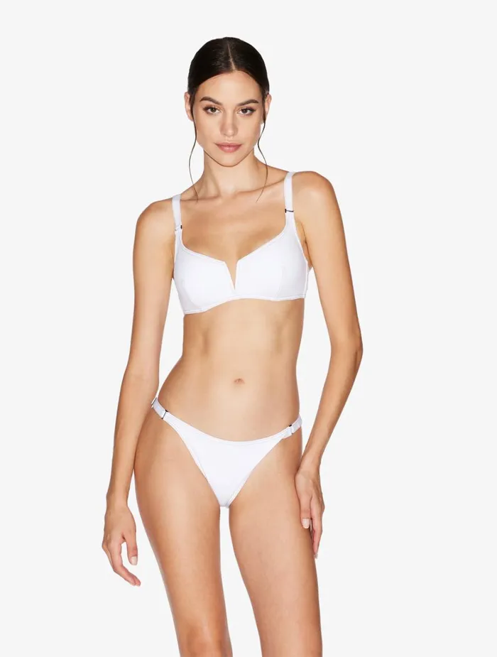 Women Bikinis La Perla Triangle Bikini Top In White