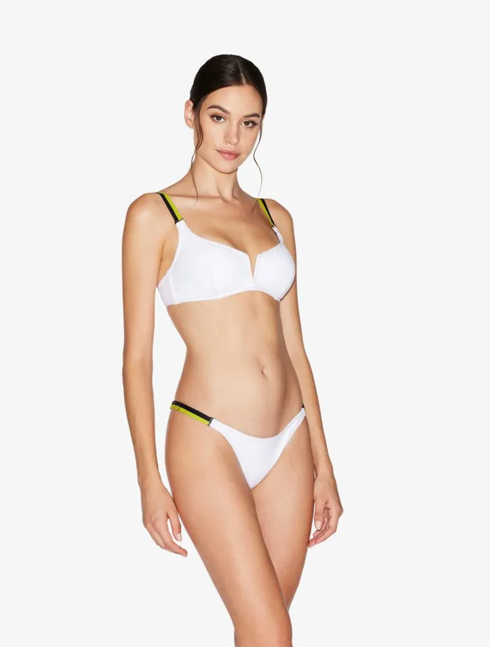 Women Bikinis La Perla Triangle Bikini Top In White