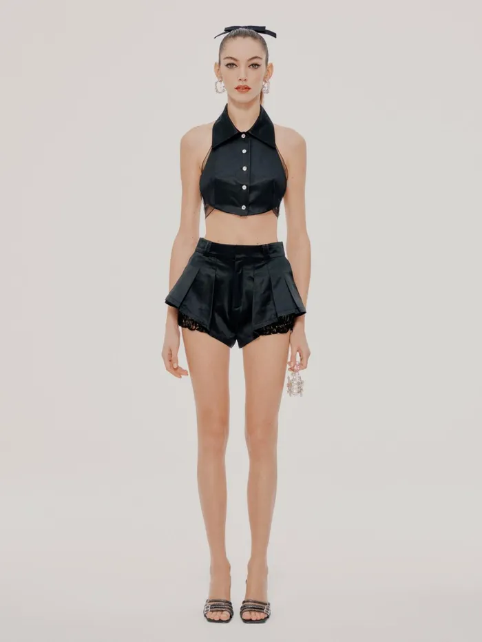 Women Black Milan Shorts Nana Jacqueline Shorts