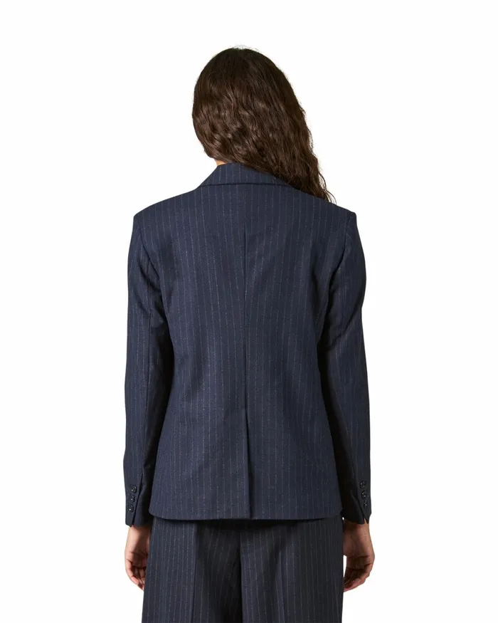 Women Blazer Jacket 8211 Navy Blue Paris Philippe Model Paris Outerwear