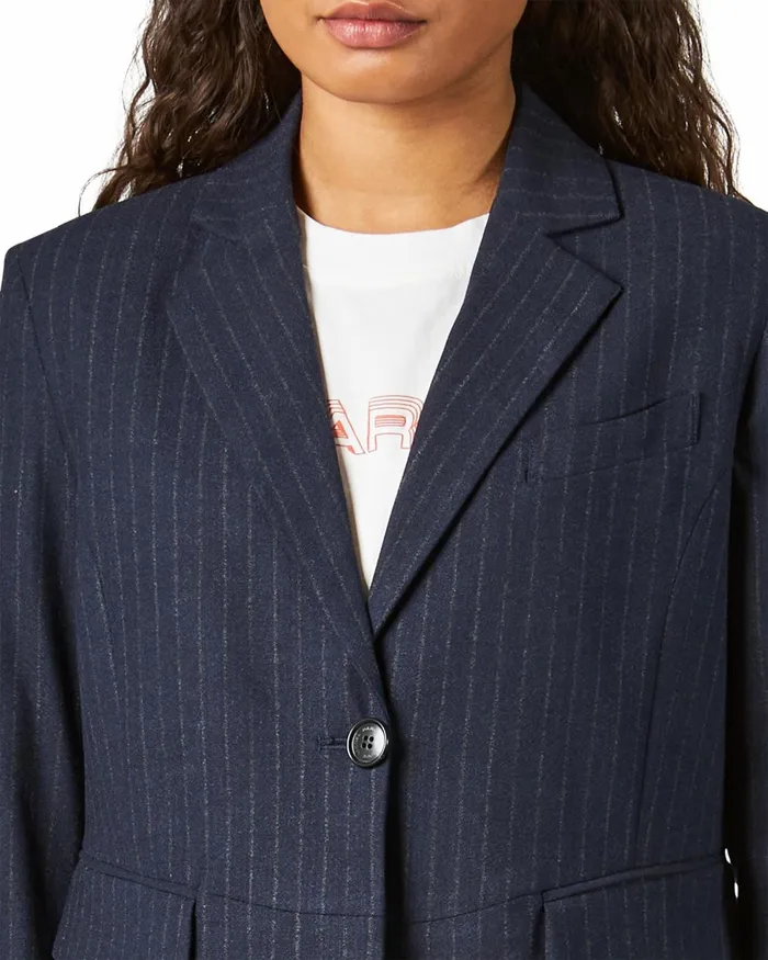 Women Blazer Jacket 8211 Navy Blue Paris Philippe Model Paris Outerwear