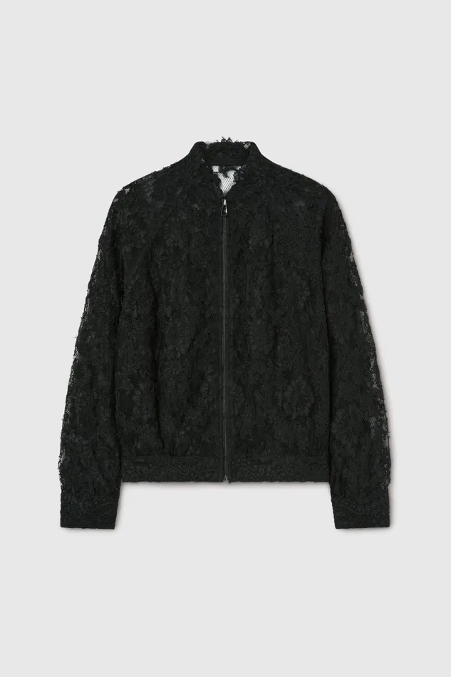 Women Blazers Ermanno Scervino Lace Bomber Jacket Total Black 8211 Ermanno Scervino Black Women Blazers Ermanno Scervino Lace Bomber Jacket Total Black 8211 Ermanno Scervino Black
