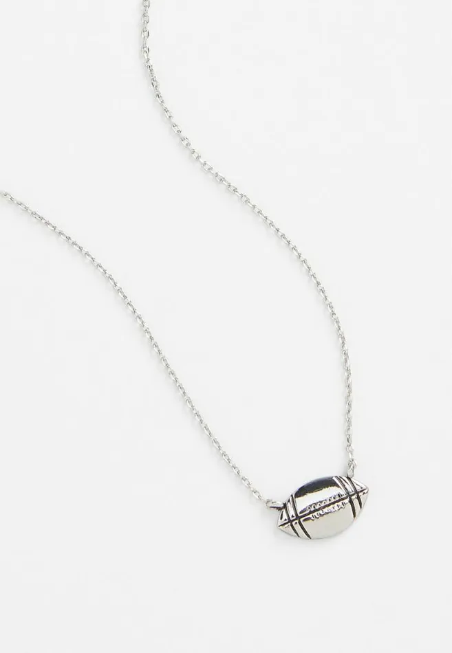Women Blue And White Carded Football Necklace Maurices Jewelry