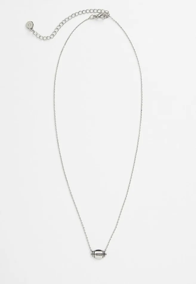 Women Blue And White Carded Football Necklace Maurices Jewelry