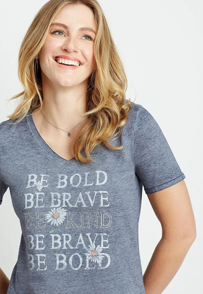 Women Blue Be Bold Graphic Tee Maurices Tops