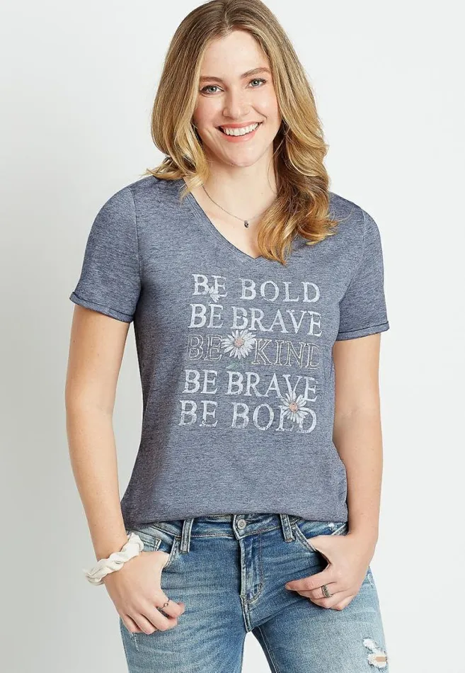 Women Blue Be Bold Graphic Tee Maurices Tops