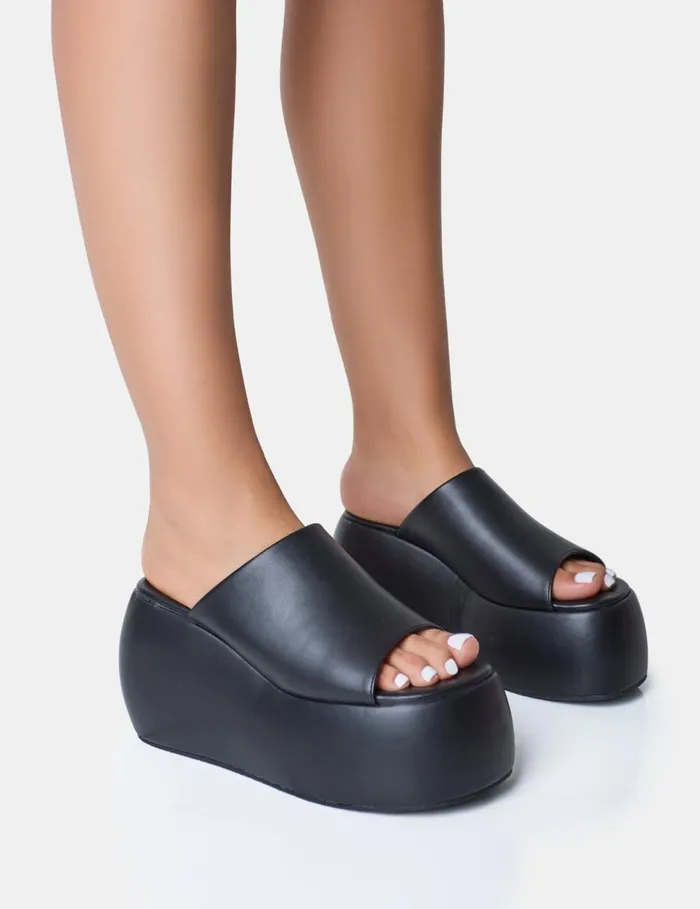 Women Blue Moon Black Chunky Platform Wedge Sandals Black Public Desire Platform Heels Women Blue Moon Black Chunky Platform Wedge Sandals Black Public Desire Platform Heels