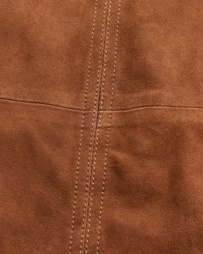 Women Bottoms Billy Reid ALine Suede Skirt Cognac