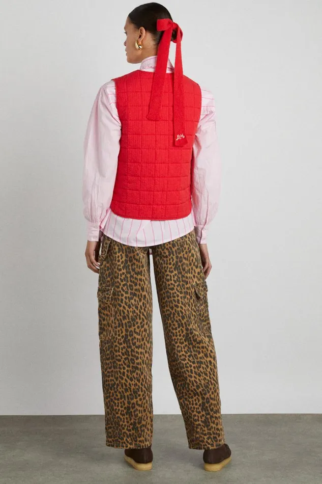 Women Bottoms Damson Madder Cargo Jeans 8211 Leopard