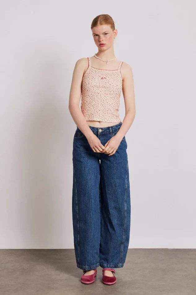 Women Bottoms Damson Madder Dion Jean 8211 Washed Blue