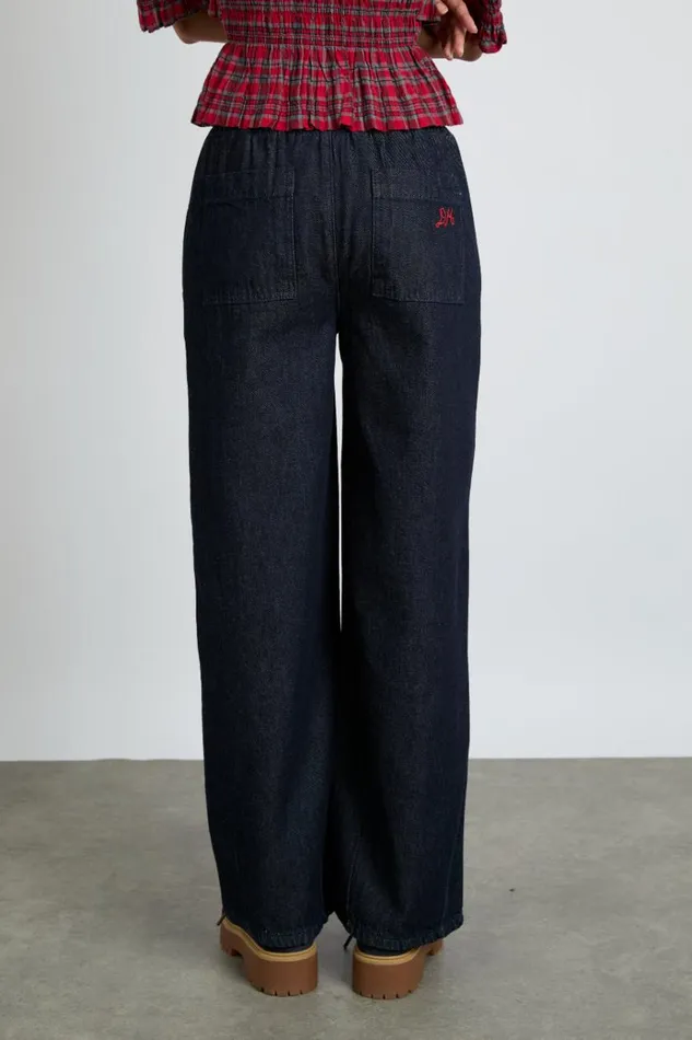Women Bottoms Damson Madder Rafe Jeans 8211 Embroidered Floral