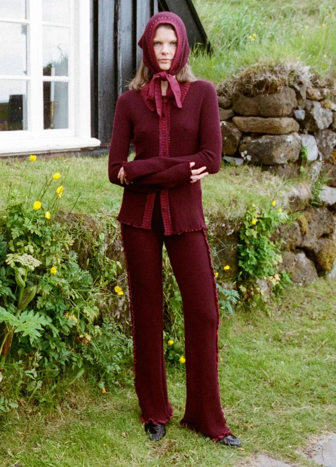 Women Bottoms Sea New York Clare Pants Burgundy