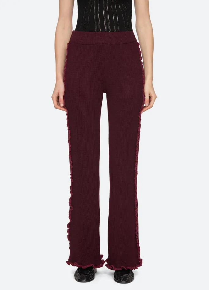 Women Bottoms Sea New York Clare Pants Burgundy