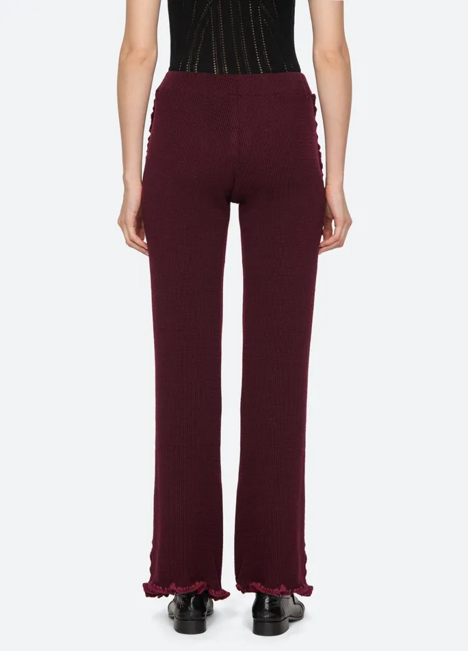Women Bottoms Sea New York Clare Pants Burgundy