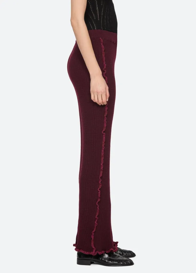 Women Bottoms Sea New York Clare Pants Burgundy