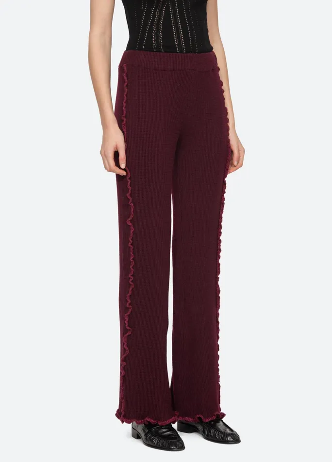 Women Bottoms Sea New York Clare Pants Burgundy