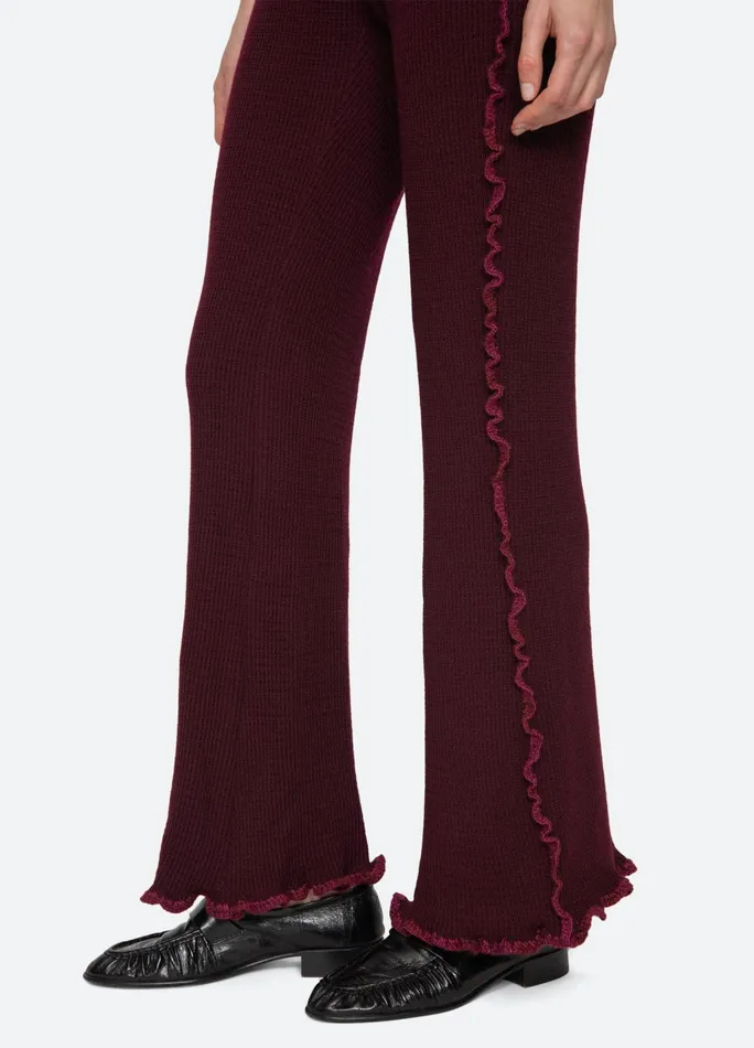 Women Bottoms Sea New York Clare Pants Burgundy