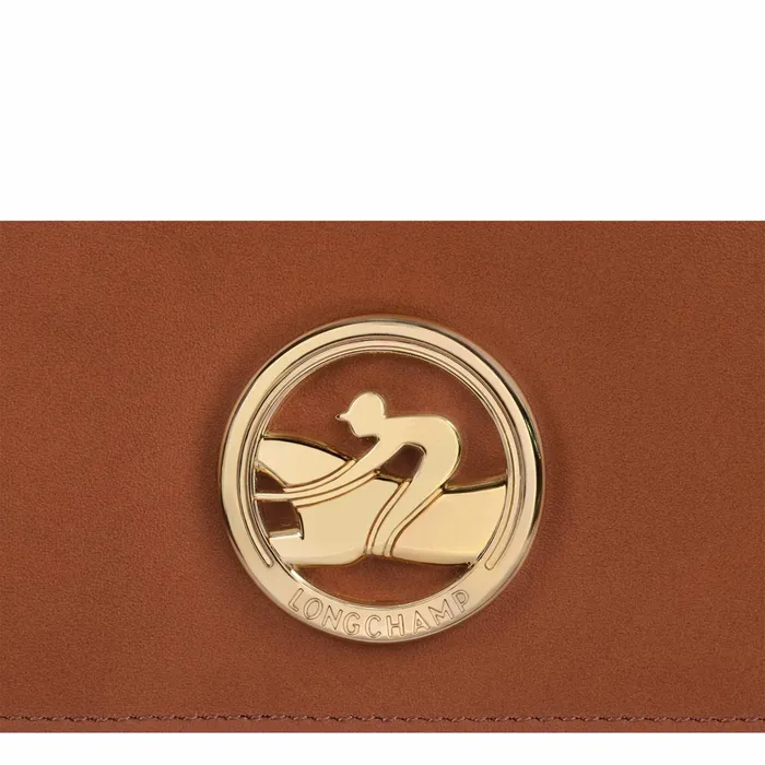 Women BoxTrot Continental Wallet Cognac Longchamp Leather Wallets