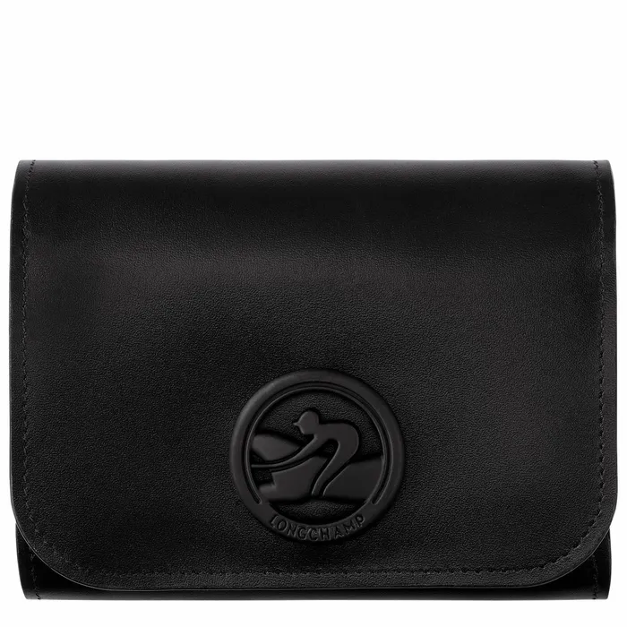 Women BoxTrot Wallet Black Longchamp Leather Wallets