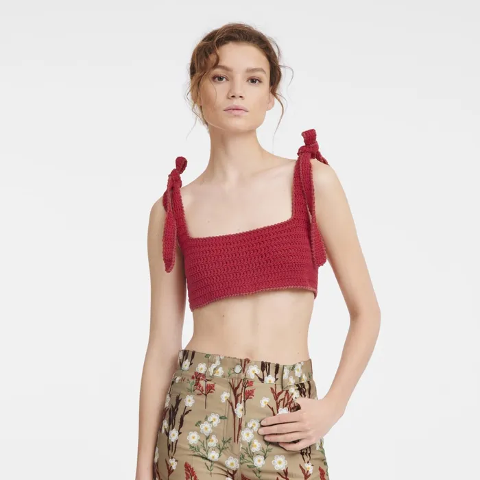 Women Bra Tomato Longchamp Tops and Blouses
