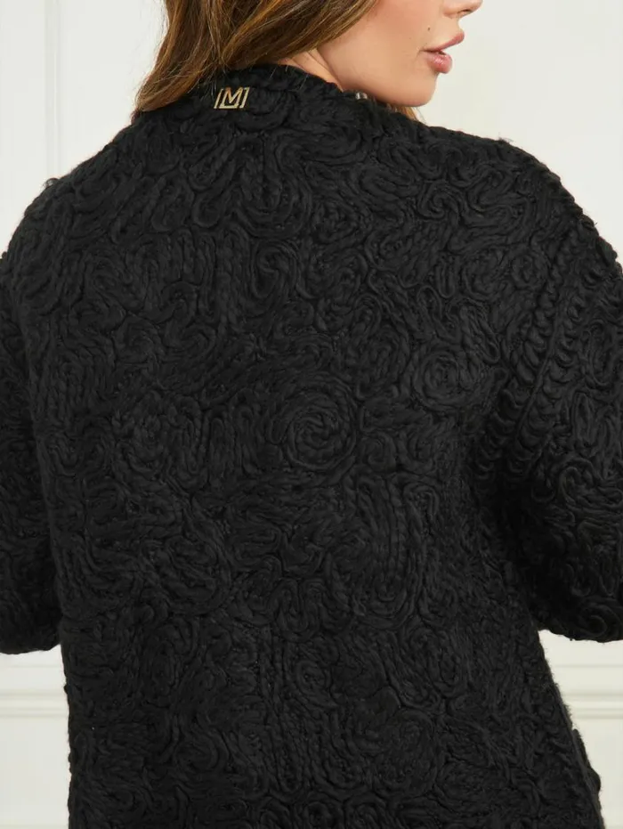 Women Braid WoolBlend Coat Black Marciano Jackets