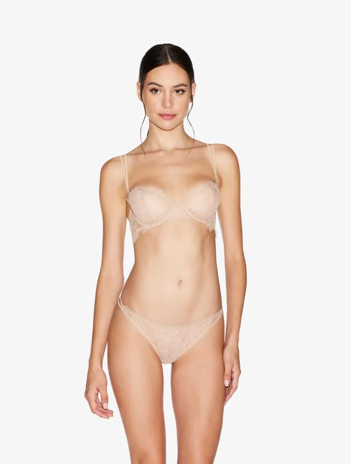 Women Bras La Perla Balconette Bra With Lace In Oak Blush