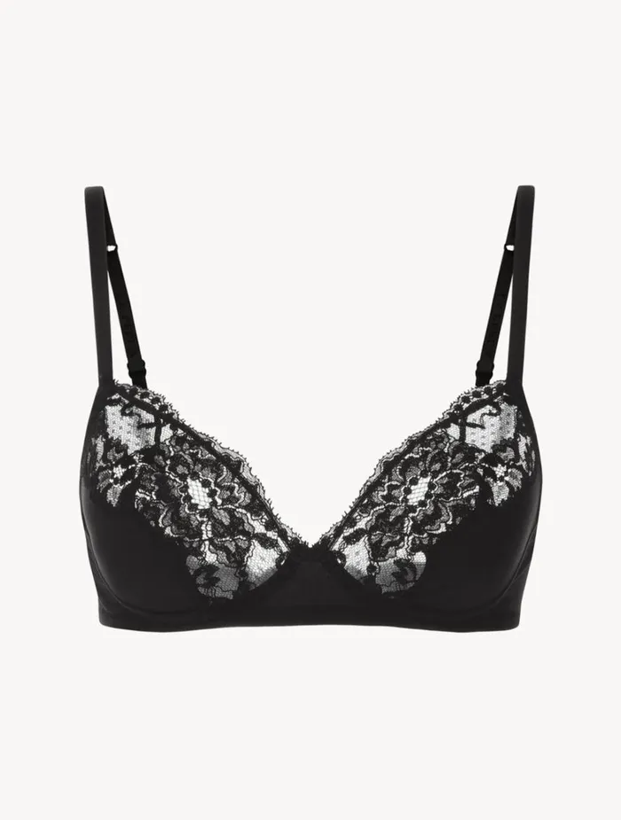 Women Bras La Perla Black Cotton Nonwired Bra