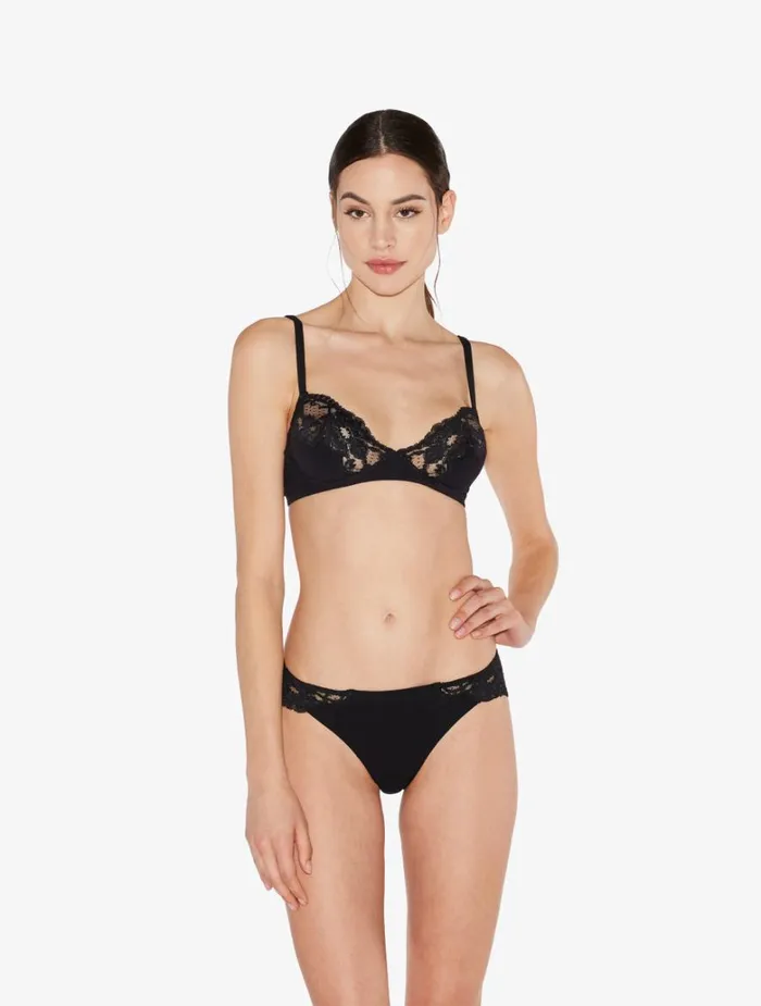 Women Bras La Perla Black Cotton Nonwired Bra