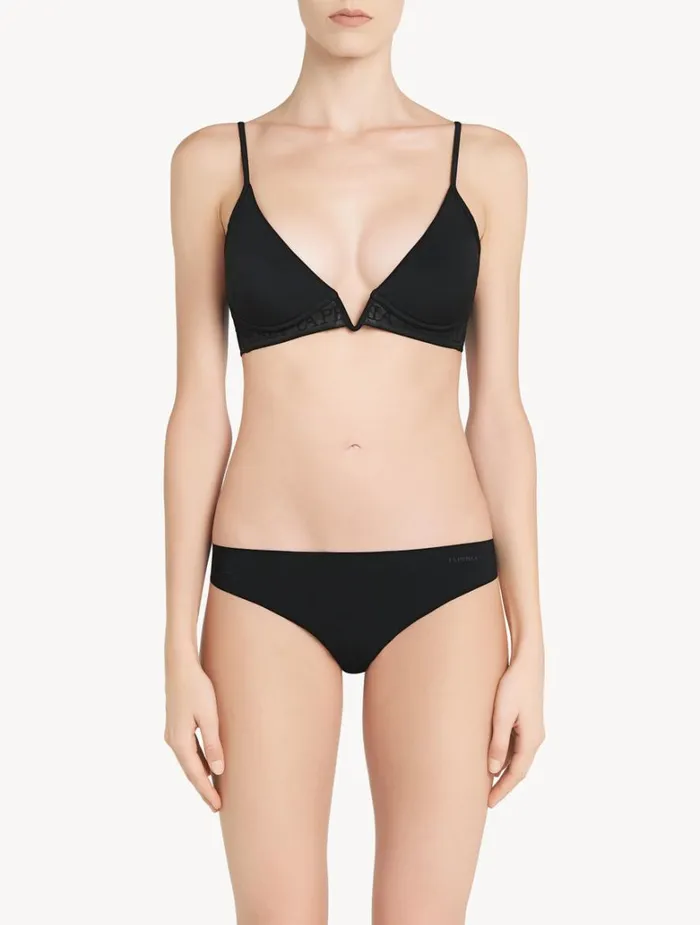 Women Bras La Perla Black Nonwired Padded Triangle Vbra
