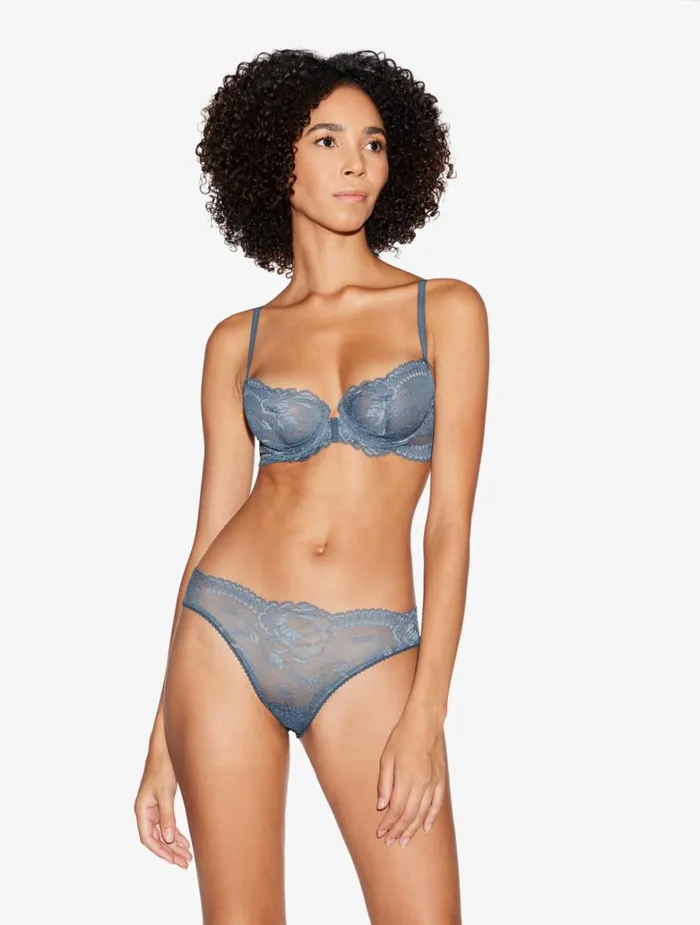 Women Bras La Perla Dark Blue Lace Balconette Bra