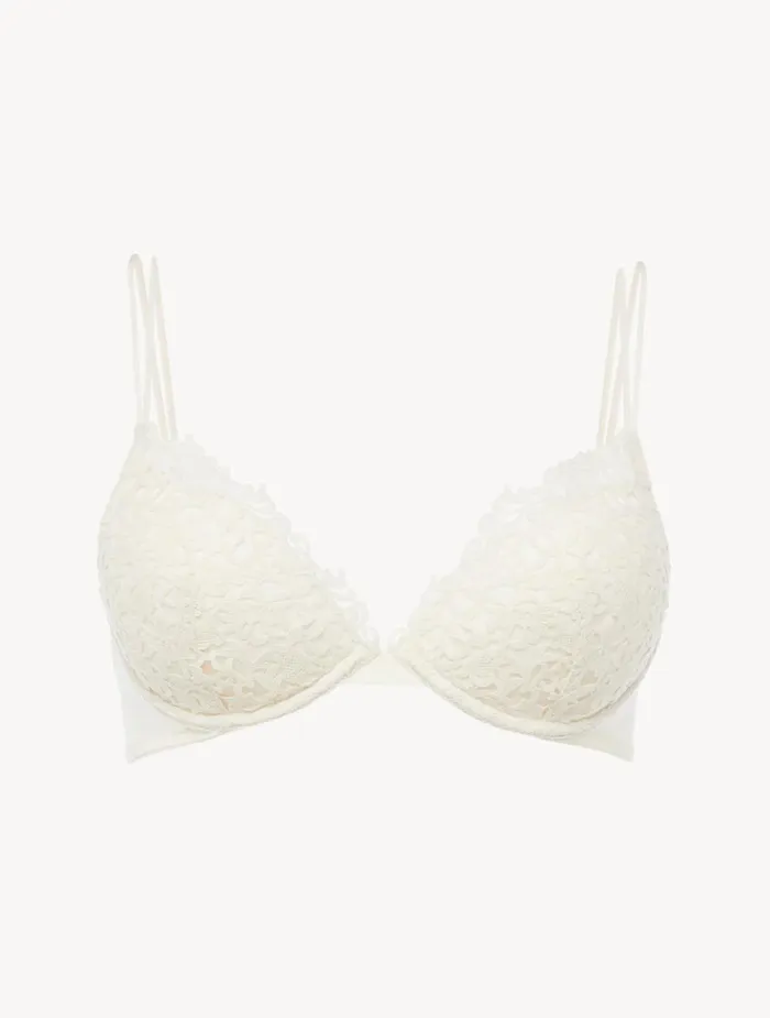 Women Bras La Perla Offwhite Macram Pushup Bra