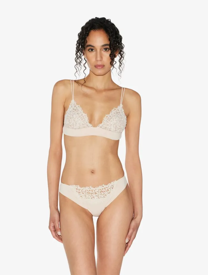 Women Bras La Perla Rose Beige Triangle Bra With Macram