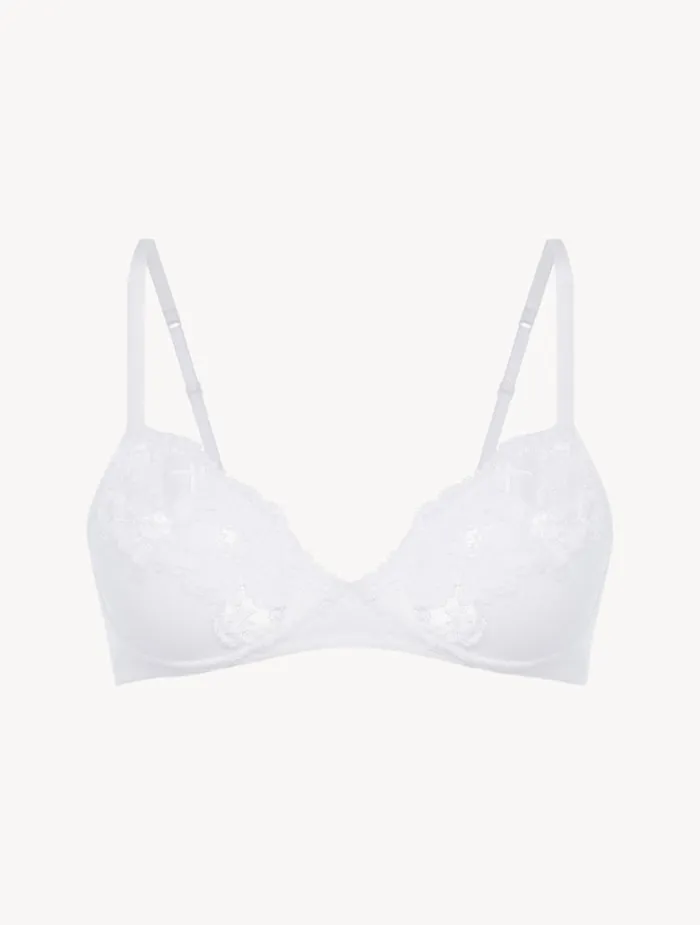 Women Bras La Perla White Cotton Nonwired Bra