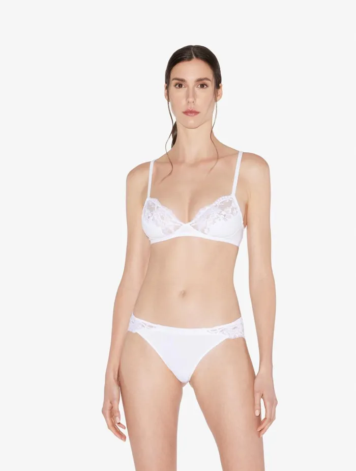 Women Bras La Perla White Cotton Nonwired Bra