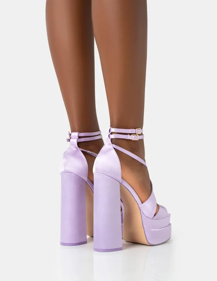 Women Breanna Lilac Satin Purple Public Desire Party