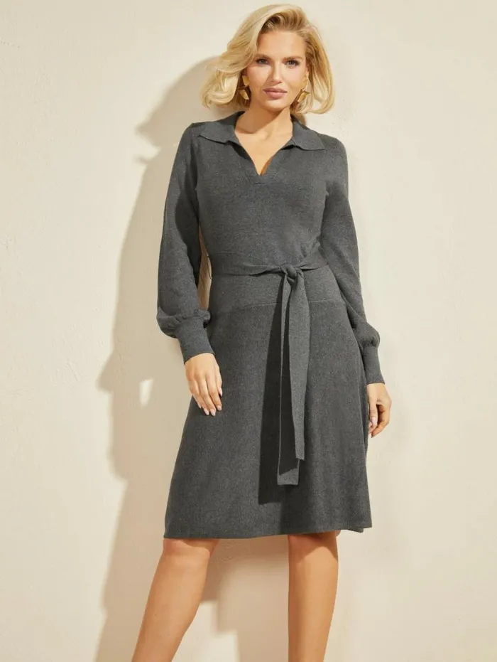 Women Brooklyn Sweater Dress Dark Coal Heather Marciano Dresses