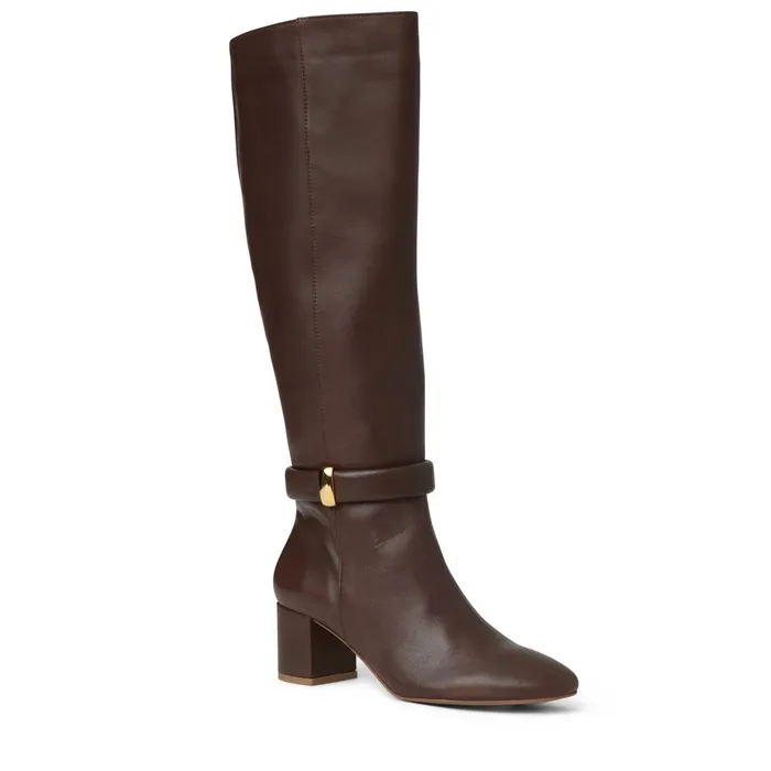 Women Bruno Magli Boots Victoria Tall Shafted Leather Boot Brown